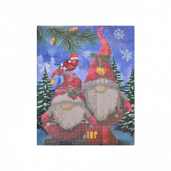 Набір алмазного живопису на картоні 25х21 см, Гноми (SXM-051495)
