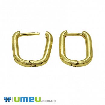 Сережки Huggie, Латунь з покриттям 18 kt, 17,5х13х2,5 мм (OSN-047298)