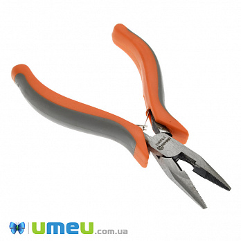 Инструмент Тонкогубцы с кусачками, Оранжево-серый, 13 см (INS-046836)