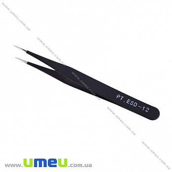 Пинцет бижутерный ровный из нержавеющей стали, 11,5 cм (INS-033401)
