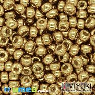 Бисер японский Miyuki круглый RR 6/0 №4202, Duracoat Galvanized, Золотистый (BIS-046038)