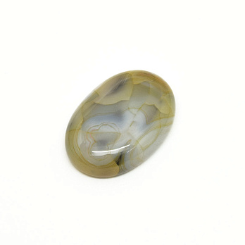 Кабошон нат. камень Агат бежевый, Овал, 24,8х17,6 мм (KAB-059215)