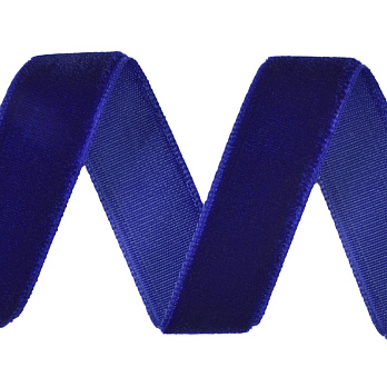 Лента бархатная, 15 мм, Синяя темная (LEN-056917)