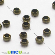 Бусины Стопперы, 2 мм, Круглые, Бронза (BUS-006577)