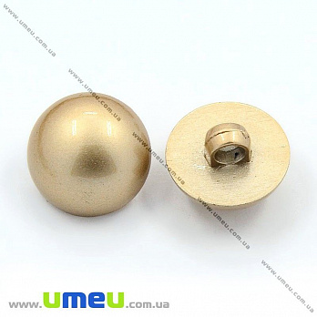 Пуговица пластиковая на ножке Круглая, 18 мм, Золотистая (PUG-012900)