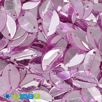 Пайетки Индия лодочка, 14х9 мм, Сиреневые (PAI-041037)