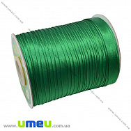 Атласна коса бейка, 15 мм, Зелена (LEN-010331)