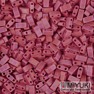 Бисер японский Miyuki HALF TILA №408FR, 5х2,3 мм, Красный матовый АВ (BIS-053241)