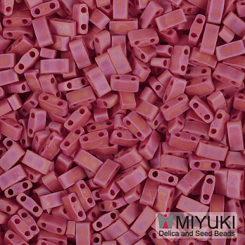 Бисер японский Miyuki HALF TILA №408FR, 5х2,3 мм, Красный матовый АВ (BIS-053241)