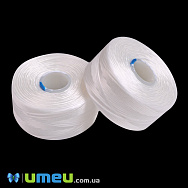 Нитка для бісеру C-Lon AA, 0,09 мм, Біла, 68 м (MUL-049676)