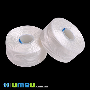 Нитка для бісеру C-Lon AA, 0,09 мм, Біла, 68 м (MUL-049676)