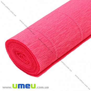 Гофрований папір Італія, Рожевий яскрава 571, 180 г, 50х50 см (DIF-019079)