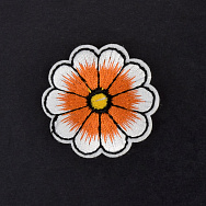 Термоаппликация Цветок, 4 см, Оранжевая (APL-060021)
