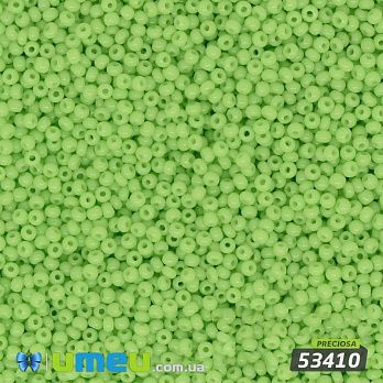 Бісер чеський 15/0, №53410, Салатовий світлий, Натуральний (BIS-031302)