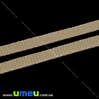 Лента ременная для рюкзаков (стропа), 10 мм, Бежевая (LEN-034653)