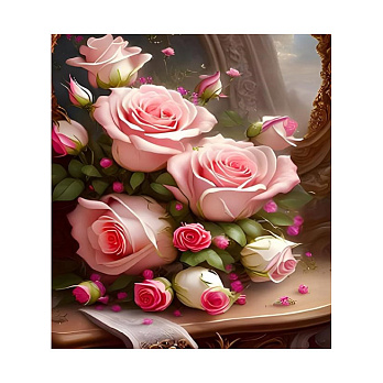 Набор алмазной живописи на подрамнике 30х40 см, Нежные розы (SXM-056329)