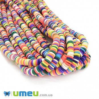 Бусины из полимерной глины, 6 мм, Микс разноцветный (BUS-044133)