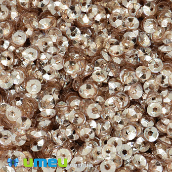 Пайетки Индия чаша, 4 мм, Бежевые (PAI-037825)