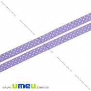 Репсовая лента в горошек, 10 мм, Сиреневая (LEN-016653)