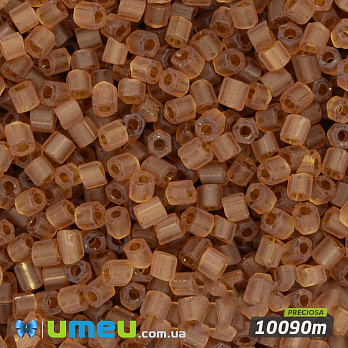 Бисер чешский Рубка 10/0, №10090m, Коричневый св. прозрачный матовый (BIS-024298)