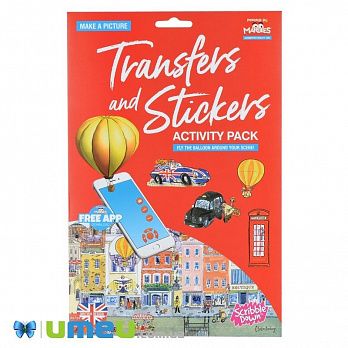 Набір перевідних наклейок Scribble Down з онлайн додатком Лондон (DIF-043418)