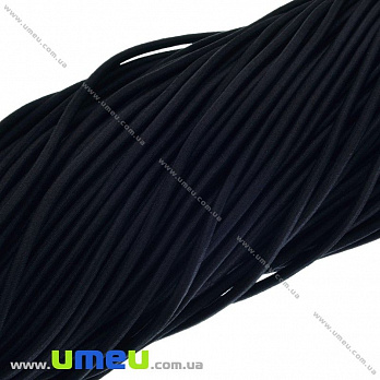 Резинка кругла, 4 мм, Чорна (LEN-028565)