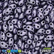 Бисер чешский Twin (Твин) №28928, 2,5х5 мм, Фиолетовый перламутровый (BIS-026286)