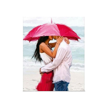 Набор алмазной живописи на подрамнике 50х40 см, Иллюзия дождя (SXM-052376)