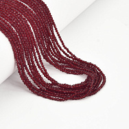 Намистини круглі грановані, 2 мм, Бордові (BUS-057347)