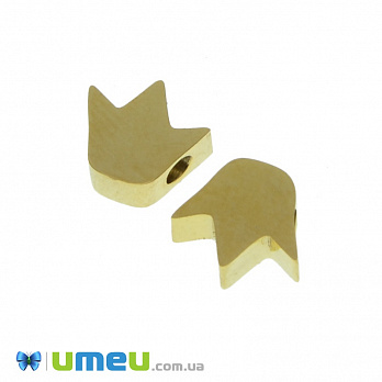 Бусина из нержавеющей стали Корона, 7,8х7 мм, Золото (STL-039050)