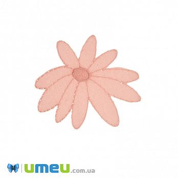Термоаппликация Ромашка, 6х 5,5 см, Персиковая (APL-042414)