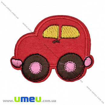 Термоаппликация детская Машинка, 6,5х5,5 см, Красная (APL-022232)