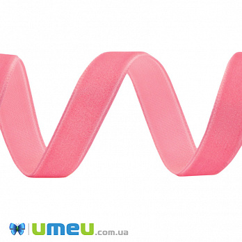 Лента бархатная, 10 мм, Розовая (LEN-048607)