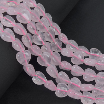 Бусины Кварц розовый, Натур. камень, 10х10 мм, Сердце (BUS-057973)