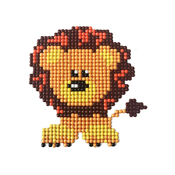 Набір алмазного живопису (наклейка) 10х9 см, Левеня (SXM-052517)