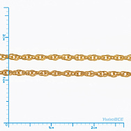 Цепь, Золото, 2х1 мм (ZEP-040211)