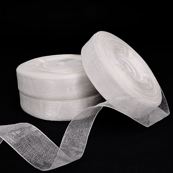 Стрічка з органзи, 20 мм, Біла (LEN-054912)