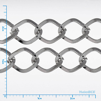 Цепь, Темное серебро, 8,5х7 мм (ZEP-001482)