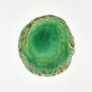 Срез Агата, Зеленый, 64х57 мм (POD-009289)