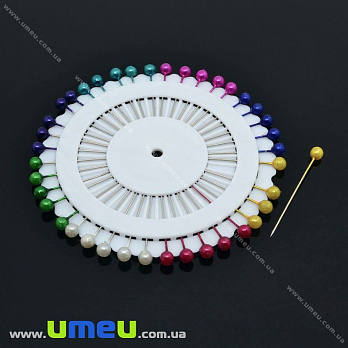 Булавки кравецькі з кулькою, Кольорові, 36 мм (SEW-013976)