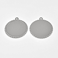 Основа круглая из нерж. стали, 33,5х30 мм, 24,5 мм, Темное серебро (STL-059502)
