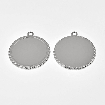 Основа круглая из нерж. стали, 33,5х30 мм, 24,5 мм, Темное серебро (STL-059502)