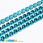 Стразовий ланцюг SS12 (2,8 мм), Бірюзовий, Стрази скляні бірюзові (ZEP-049287)