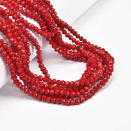 Намистини ронделі, 3,5х3 мм, Червоні (BUS-029924)