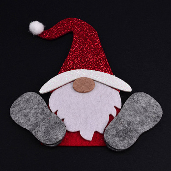 Декоративное изделие из фетра Гномик, 11х11 см, Красный (FLT-051583)