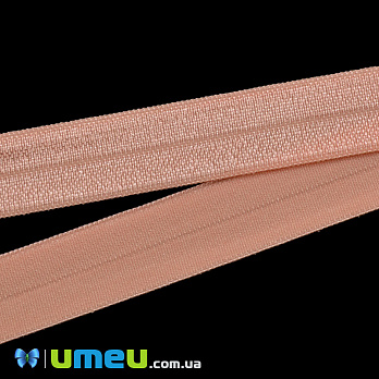 Трикотажная бейка, 15 мм, Персиковая бледная (LEN-039472)