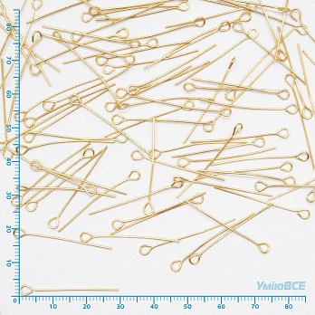Булавки из нерж. стали, 30 мм, Золото (STL-056689)