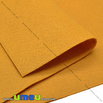 Фетр мягкий 1,3 мм, 30х30 см, Горчичный (FLT-019498)