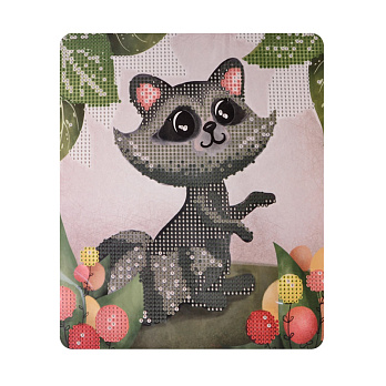 Набор алмазной живописи на картоне 25х21 см, Енотик (SXM-056404)