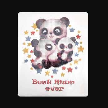 Набір алмазного живопису на картоні 25х21 см, Best mum ever Панди (SXM-059104)